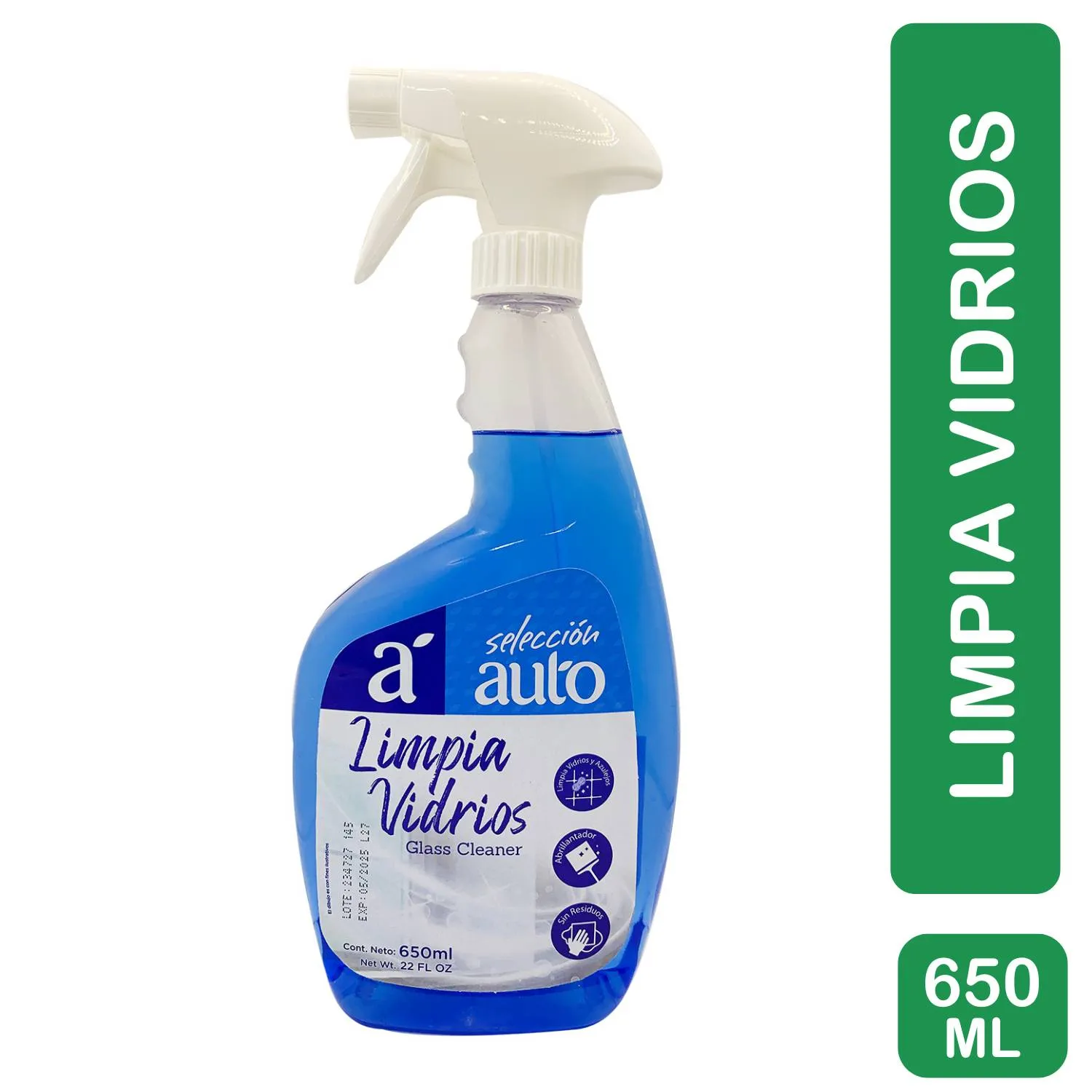 Limpiador Vidrio Liquido Selección Auto Envase 650 Ml