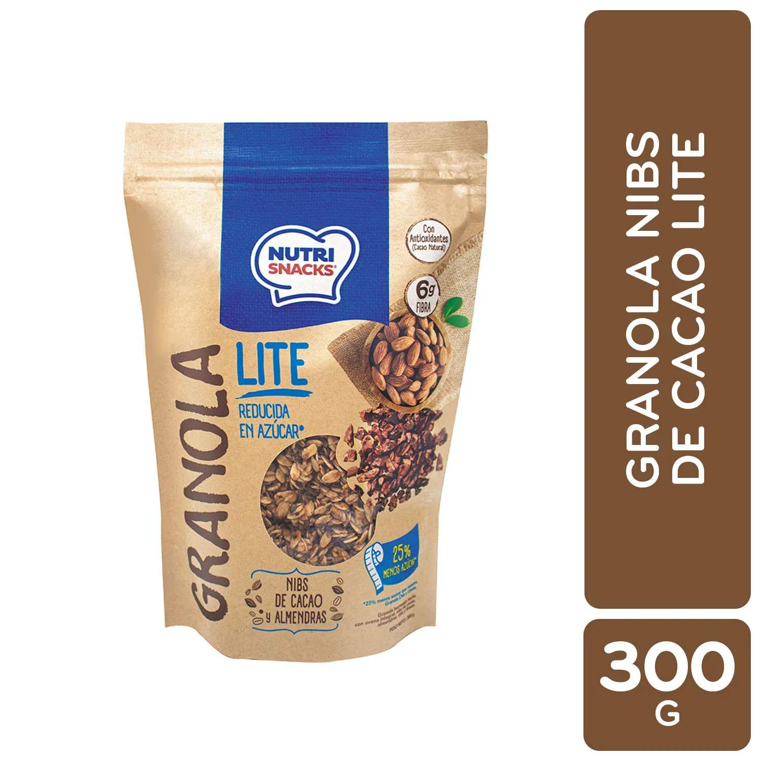 Granola Cacao Nibs Nutrisnacks Bolsa 300 G