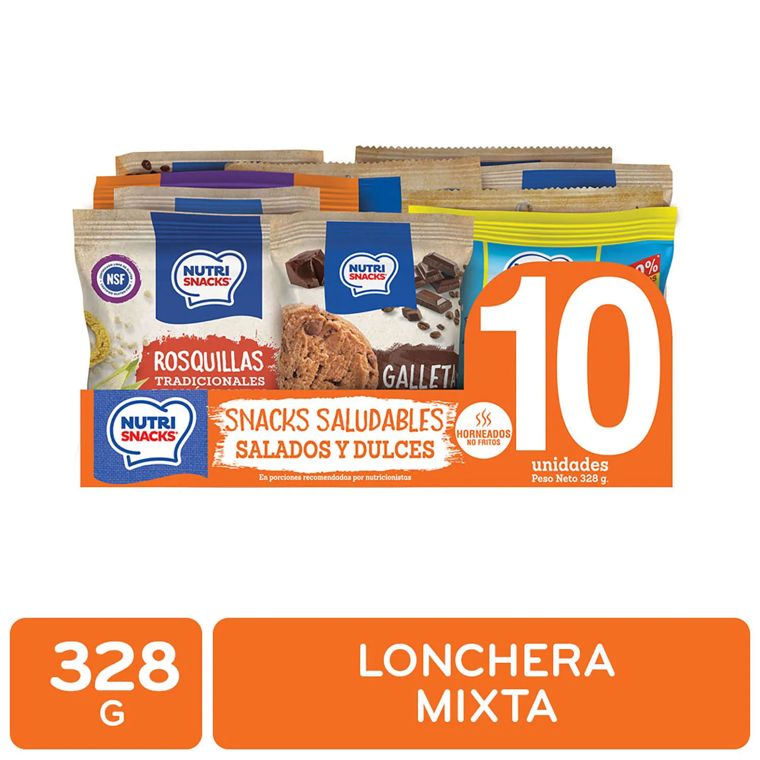Lonchera Mixta 10u Nutrisnacks Bolsa 328 G