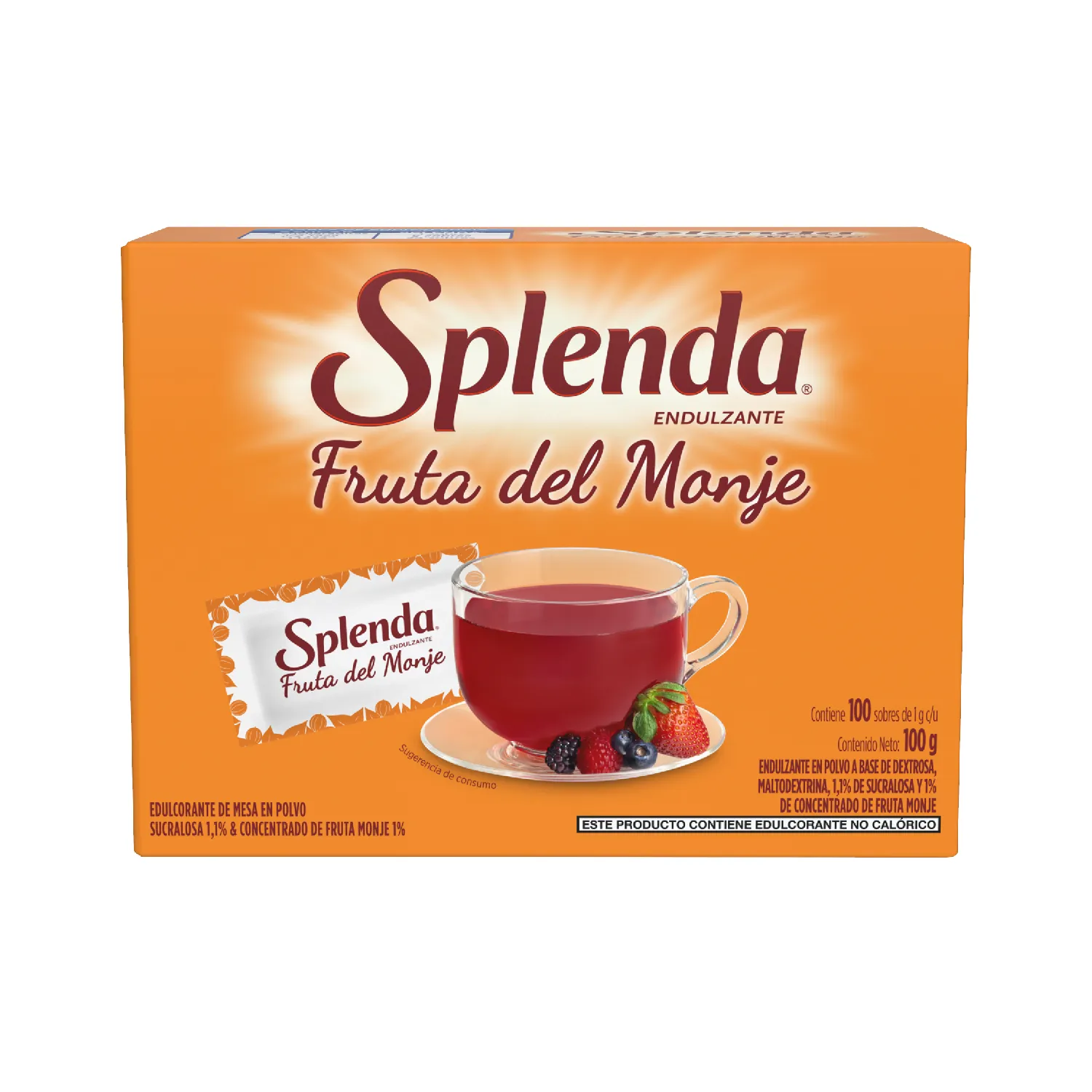 Edulcorante Polvo Fruta Del Monge Splenda Caja 100 G