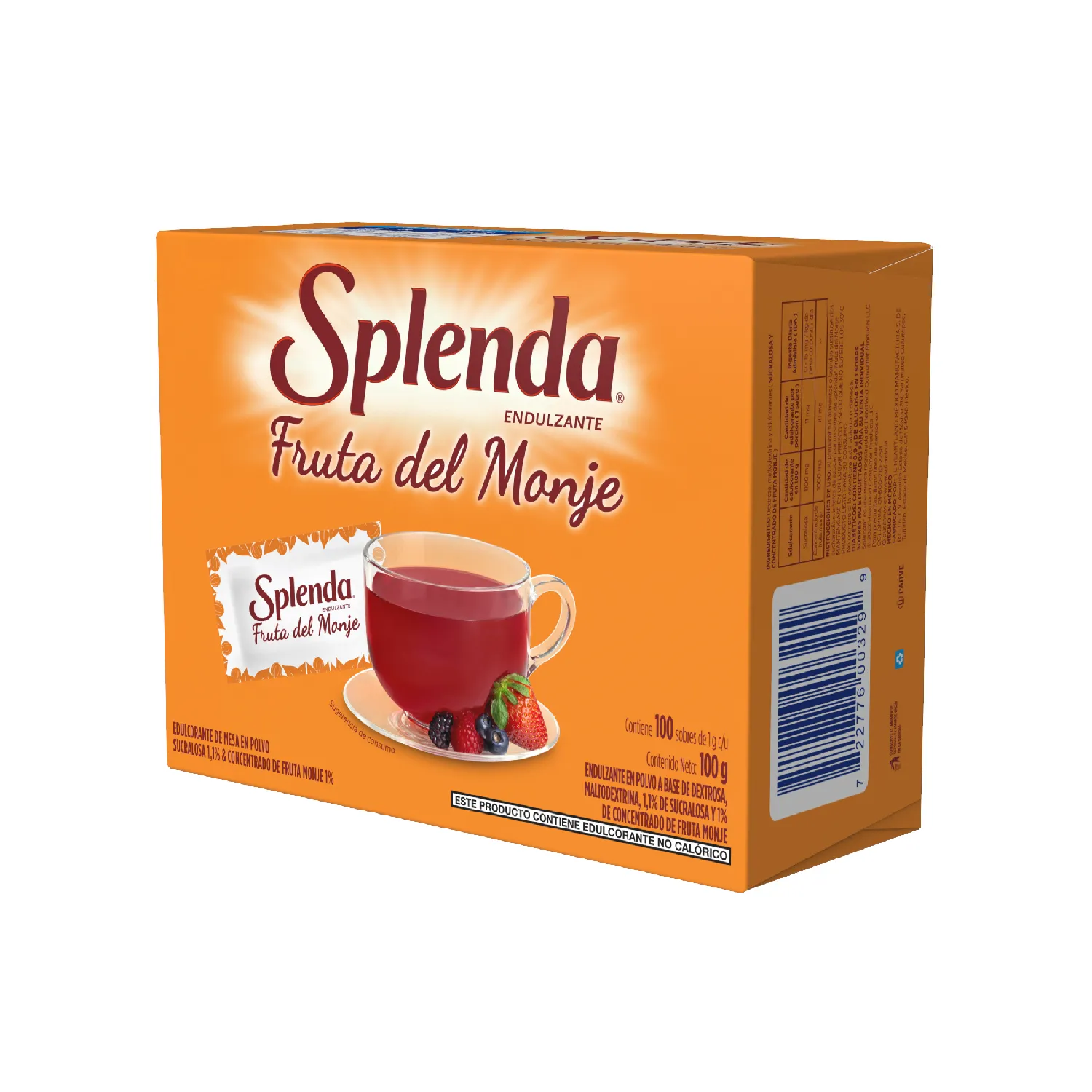 Edulcorante Polvo Fruta Del Monge Splenda Caja 100 G