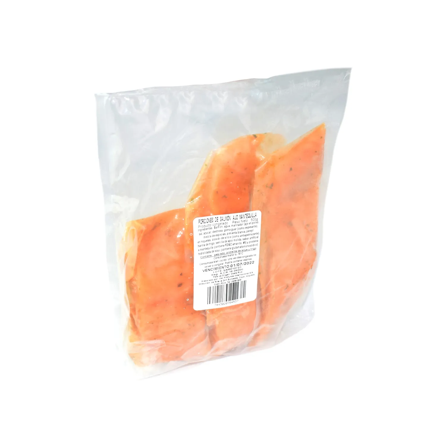 Salmon Porcion Congelado Ajo Mantequilla Auto Mercado Paquete 500 G