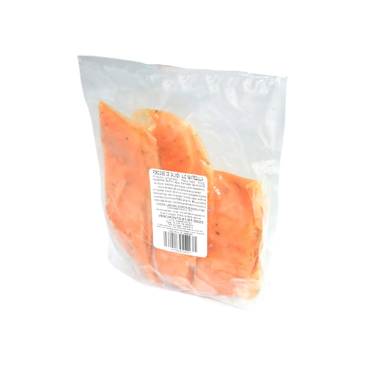 Salmon Porcion Congelado Ajo Mantequilla Auto Mercado Paquete 500 G