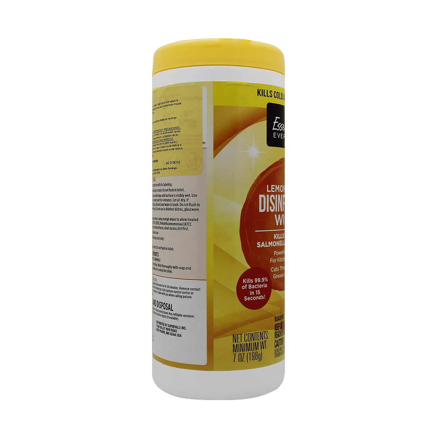 Toalla Desinfectante Multiuso Limon Essential Everyday Envase 35 U