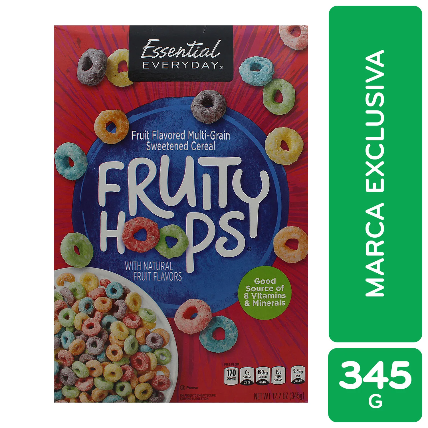 Cereal Fruity Hoop Essential Everyday Caja 345 G