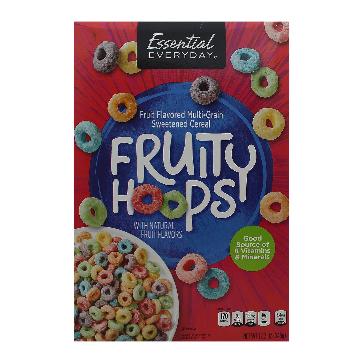 Cereal Fruity Hoop Essential Everyday Caja 345 G