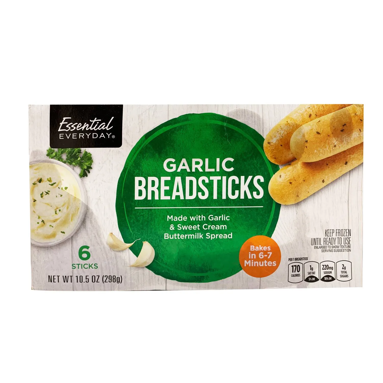 Palitos De Pan Sabor Ajo Essential Everyday Caja 298 G