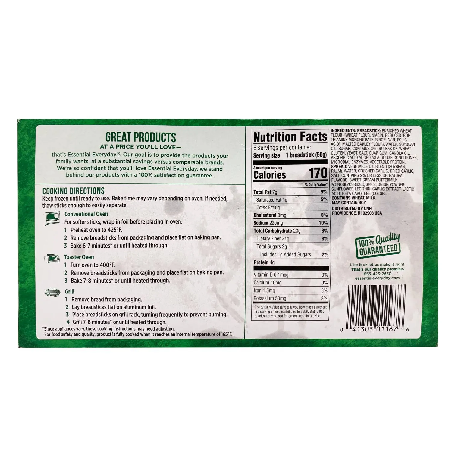 Palitos De Pan Sabor Ajo Essential Everyday Caja 298 G