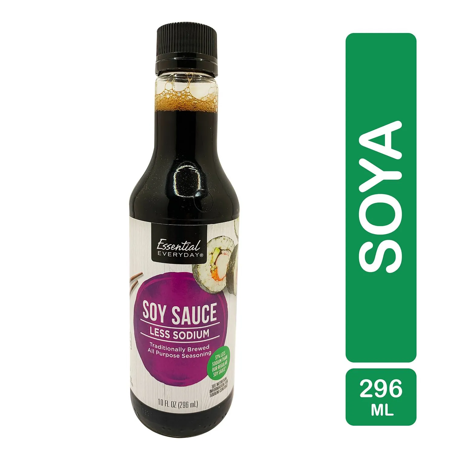 Salsa De Soya Baja Sodio Essential Everyday Frasco 296 Ml