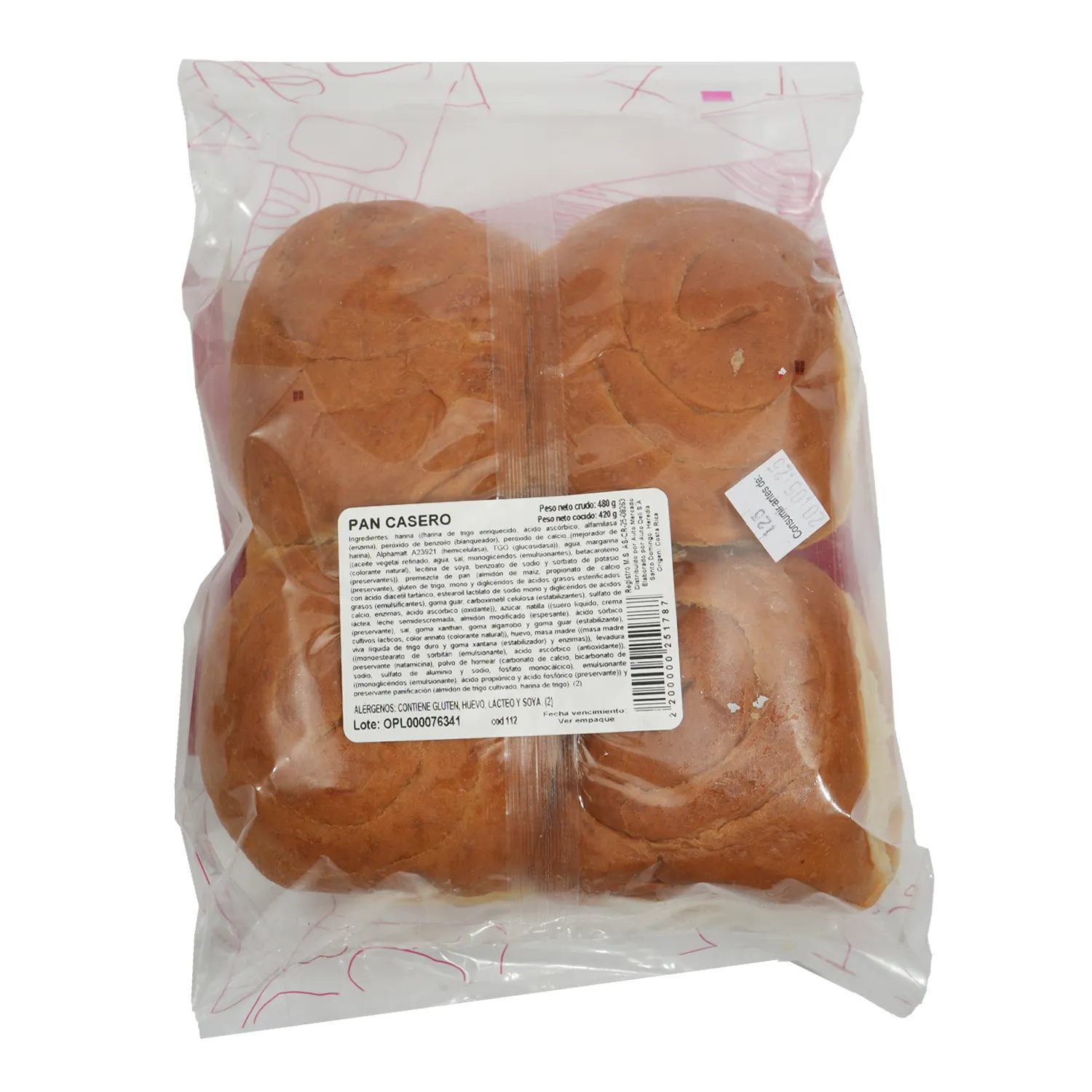 Pan Casero Auto Mercado 100 G