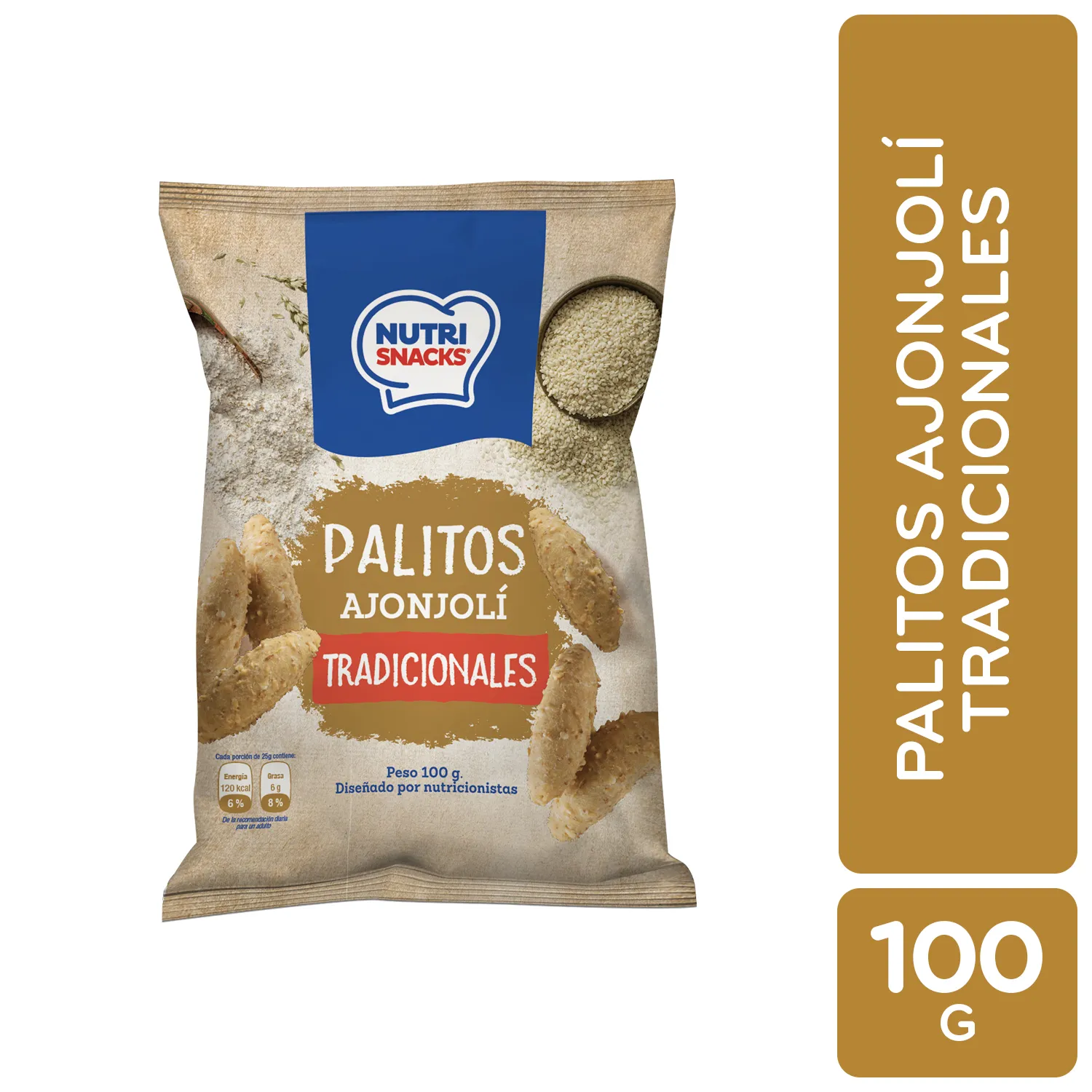 Palito Ajonjoli 4 U Nutrisnacks Bolsa 100 G