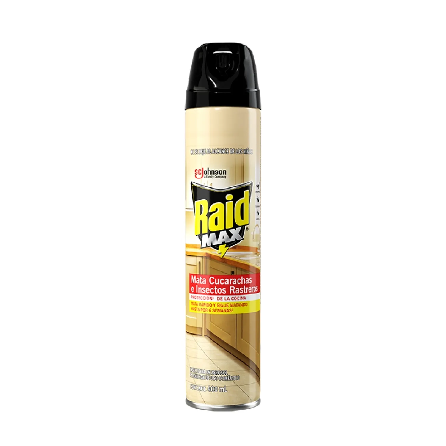 Insecticida Aerosol Rastreros Max Raid Lata 400 Ml