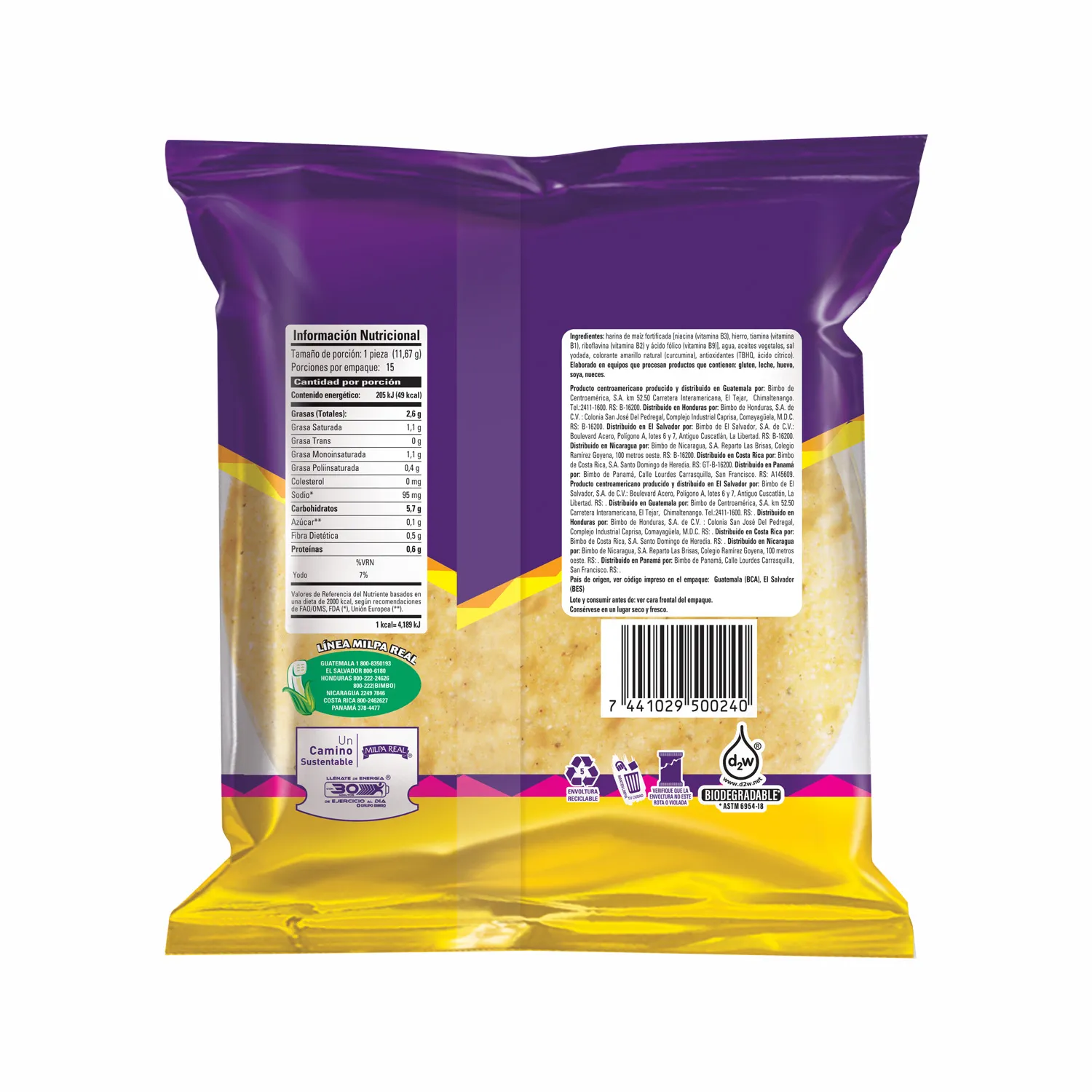 Tortilla Maiz Chalupa Milpa Real Paquete 175 G