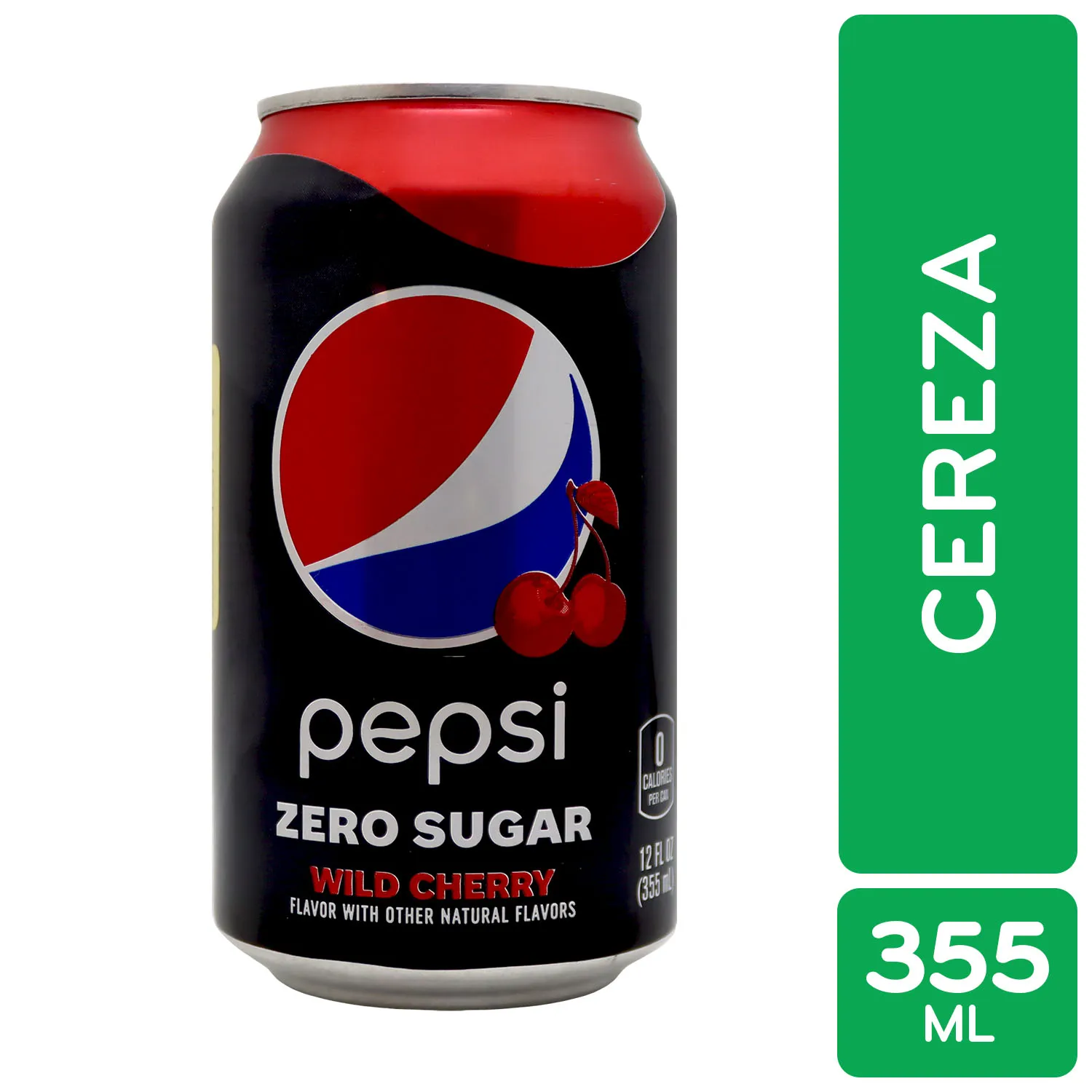 Bebida Gaseosa Zero Sabor Cereza Pepsi Lata 355 Ml