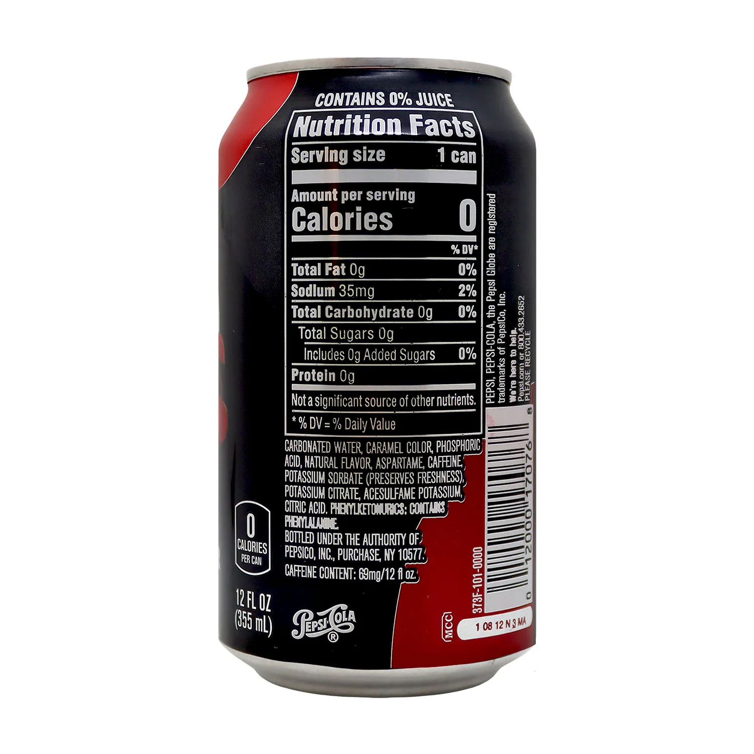 Bebida Gaseosa Zero Sabor Cereza Pepsi Lata 355 Ml