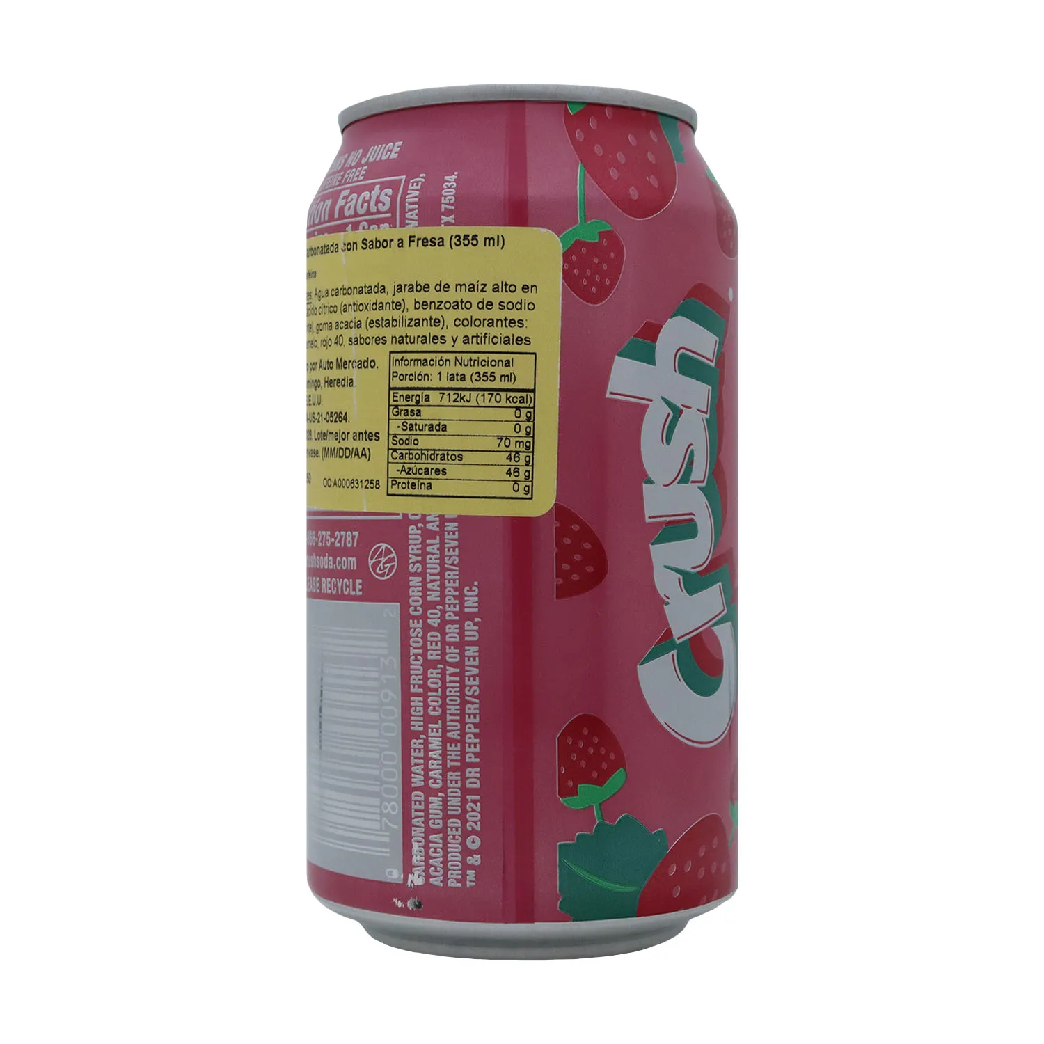 Bebida Gaseosa Regular Sabor Fresa Crush Lata 355 Ml