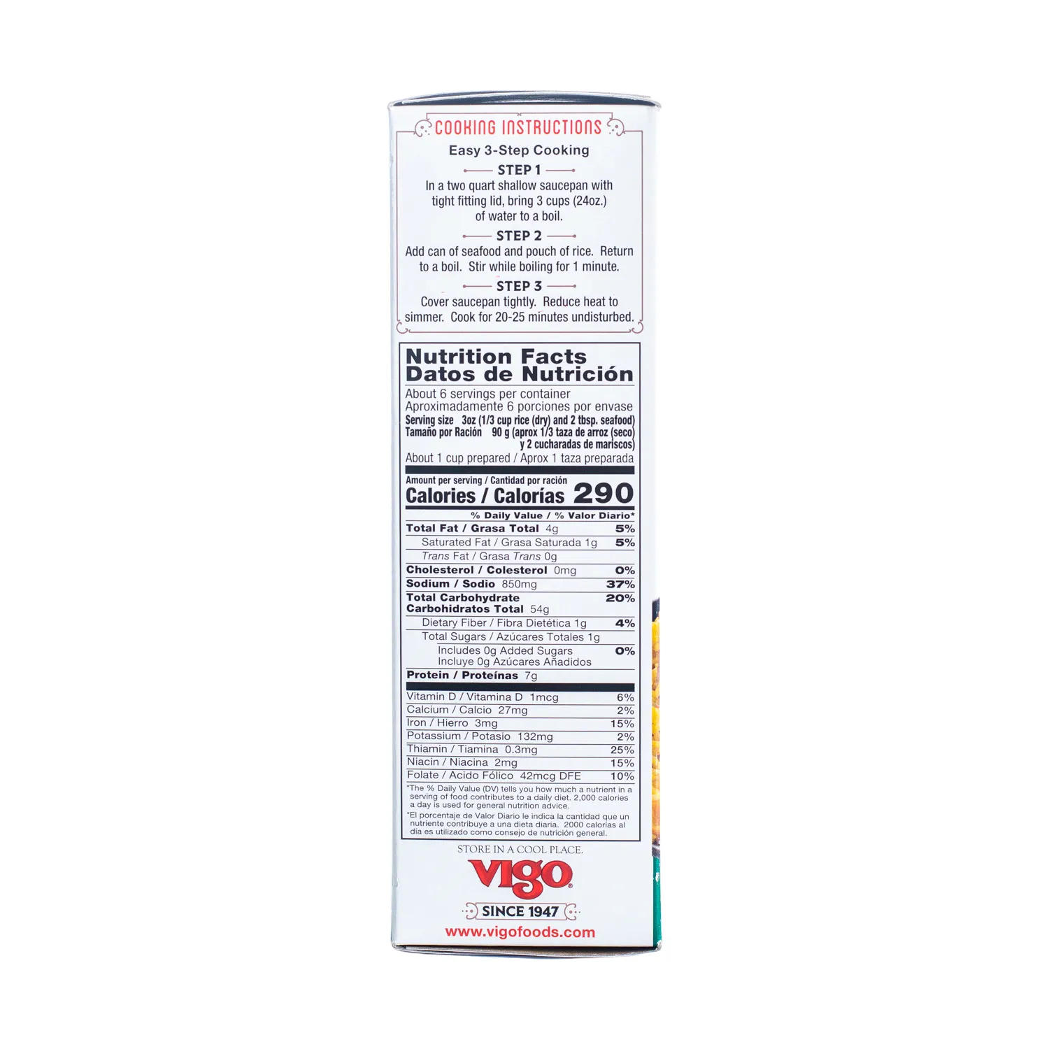 Arroz Preparado Paella Vigo Caja 539 G