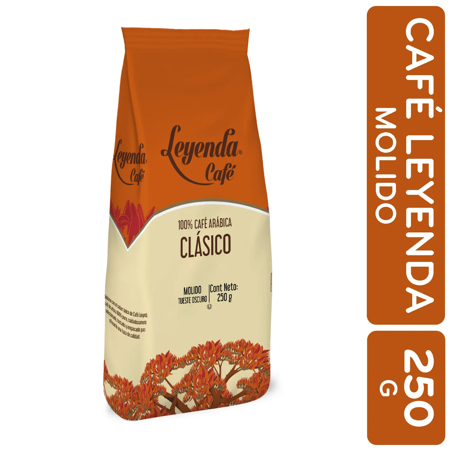 Cafe Molido Puro Tueste Oscuro Leyenda Paquete 250 G