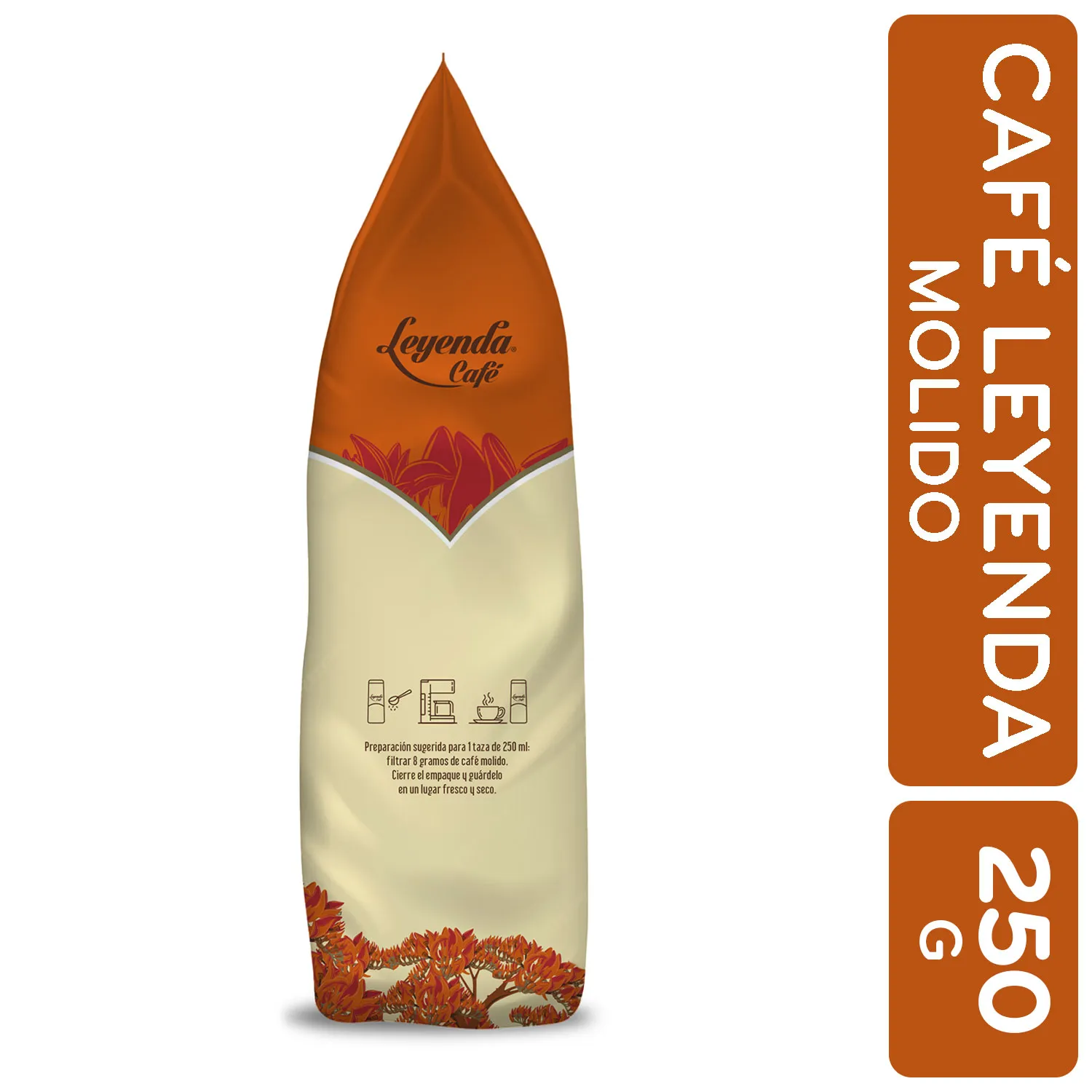 Cafe Molido Puro Tueste Oscuro Leyenda Paquete 250 G