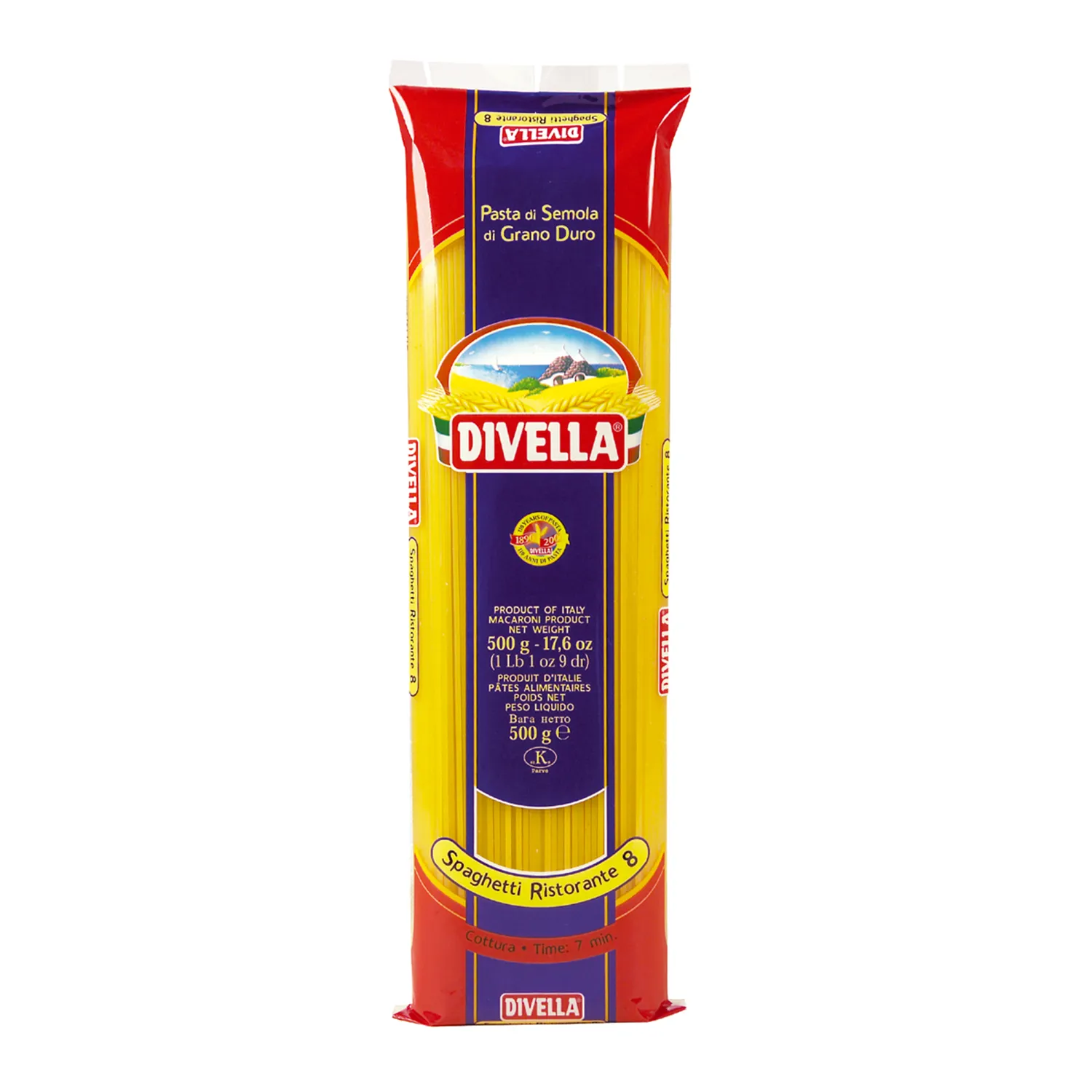 Pasta Alimenticia Spaguetti #8 Divella Paquete 500 G