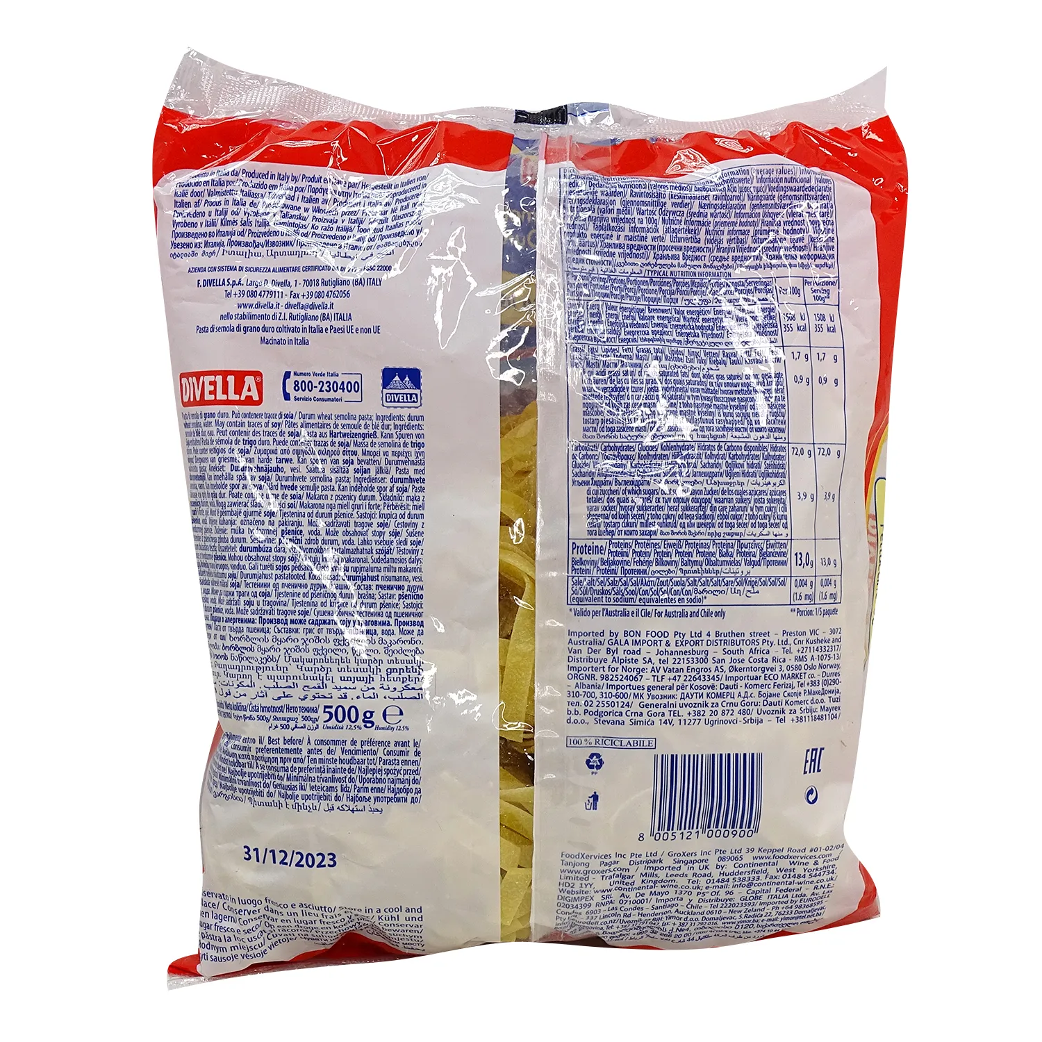 Pasta Alimenticia Fetticcine Nido Divella