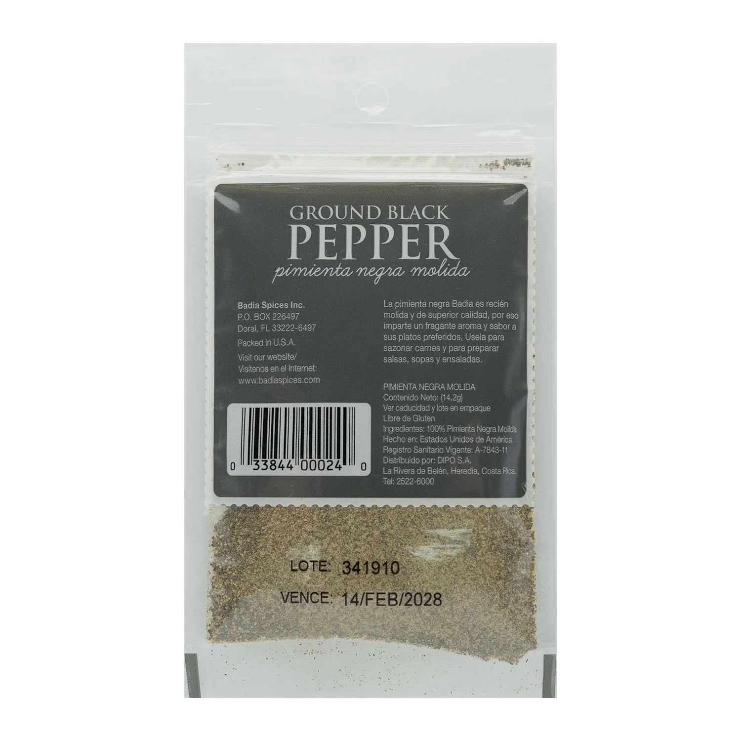 Pimienta Negra Badia Paquete 14.2 G