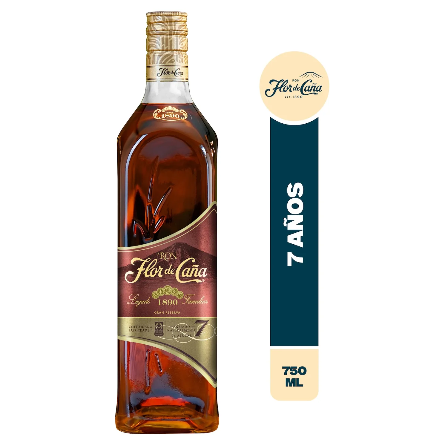 Ron Añejo 7 Años Flor De Cana Botella 750 Ml
