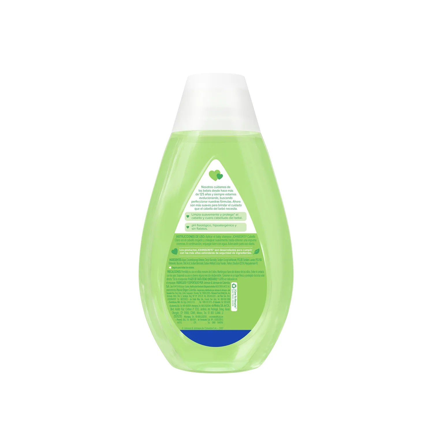 Shampoo Aclarado Manzanilla Johnson & Johnson Envase 400 Ml