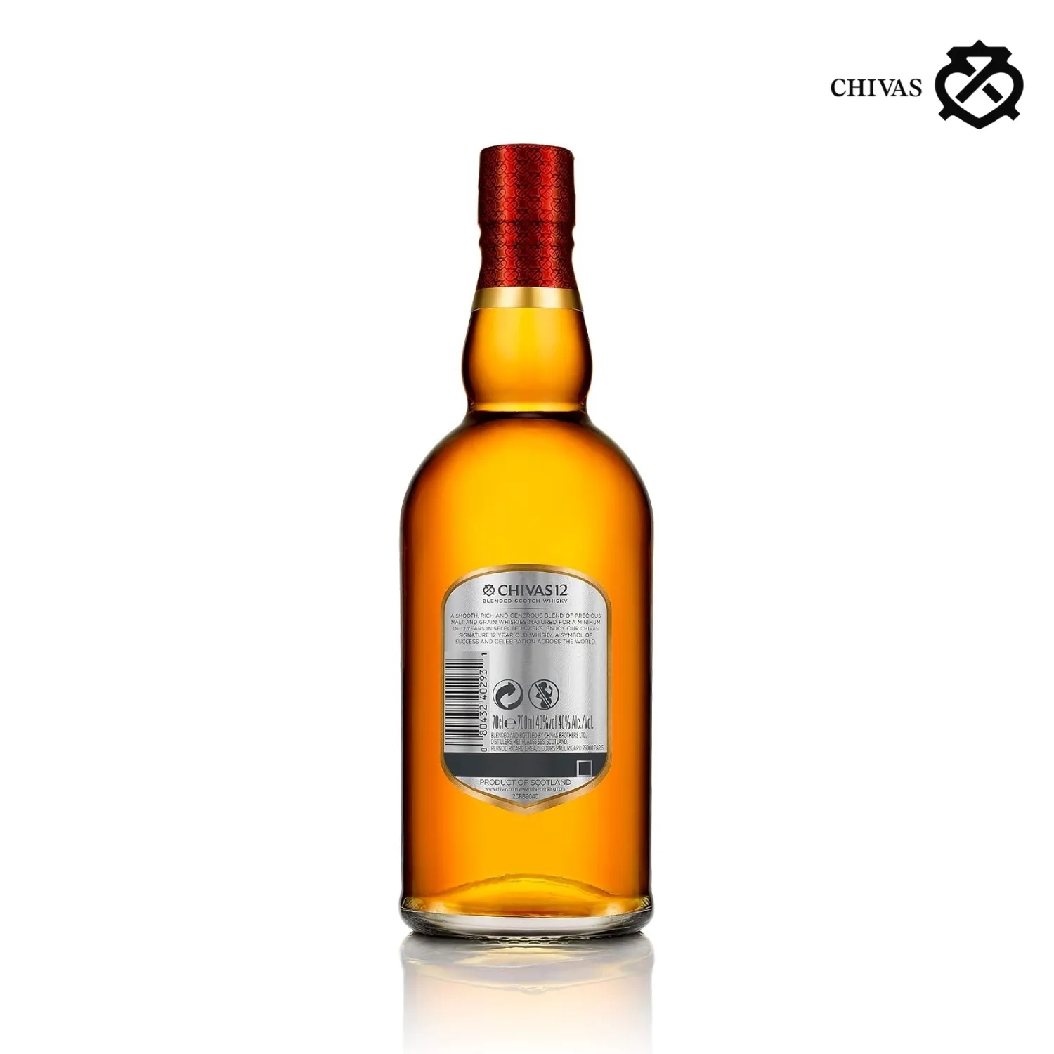 Whisky Escoces 12 Años Chivas Regal Botella 750 Ml
