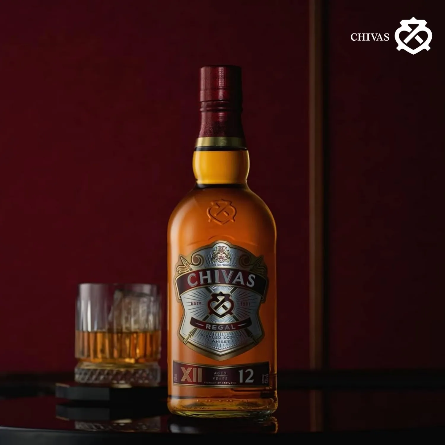 Whisky Escoces 12 Años Chivas Regal Botella 750 Ml