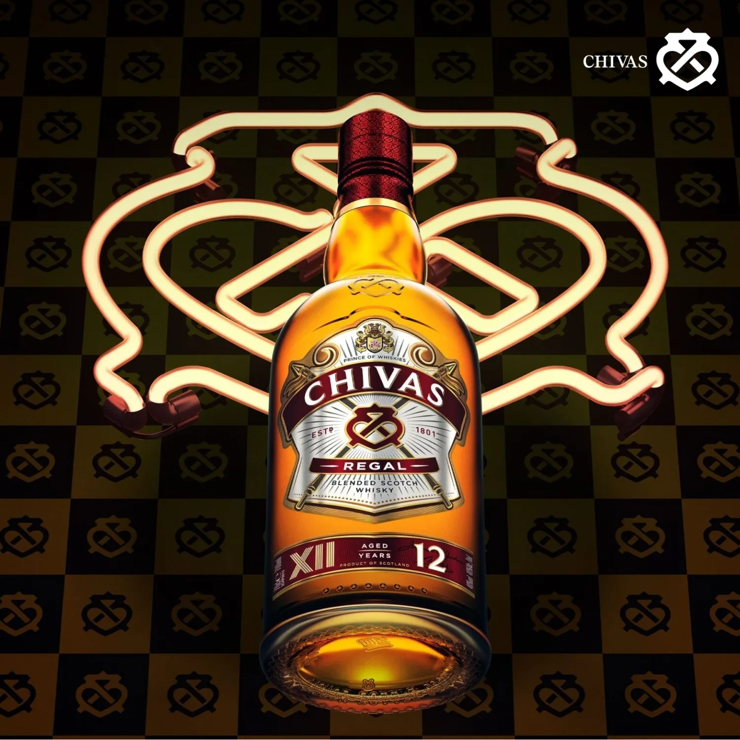 Whisky Escoces 12 Años Chivas Regal Botella 750 Ml