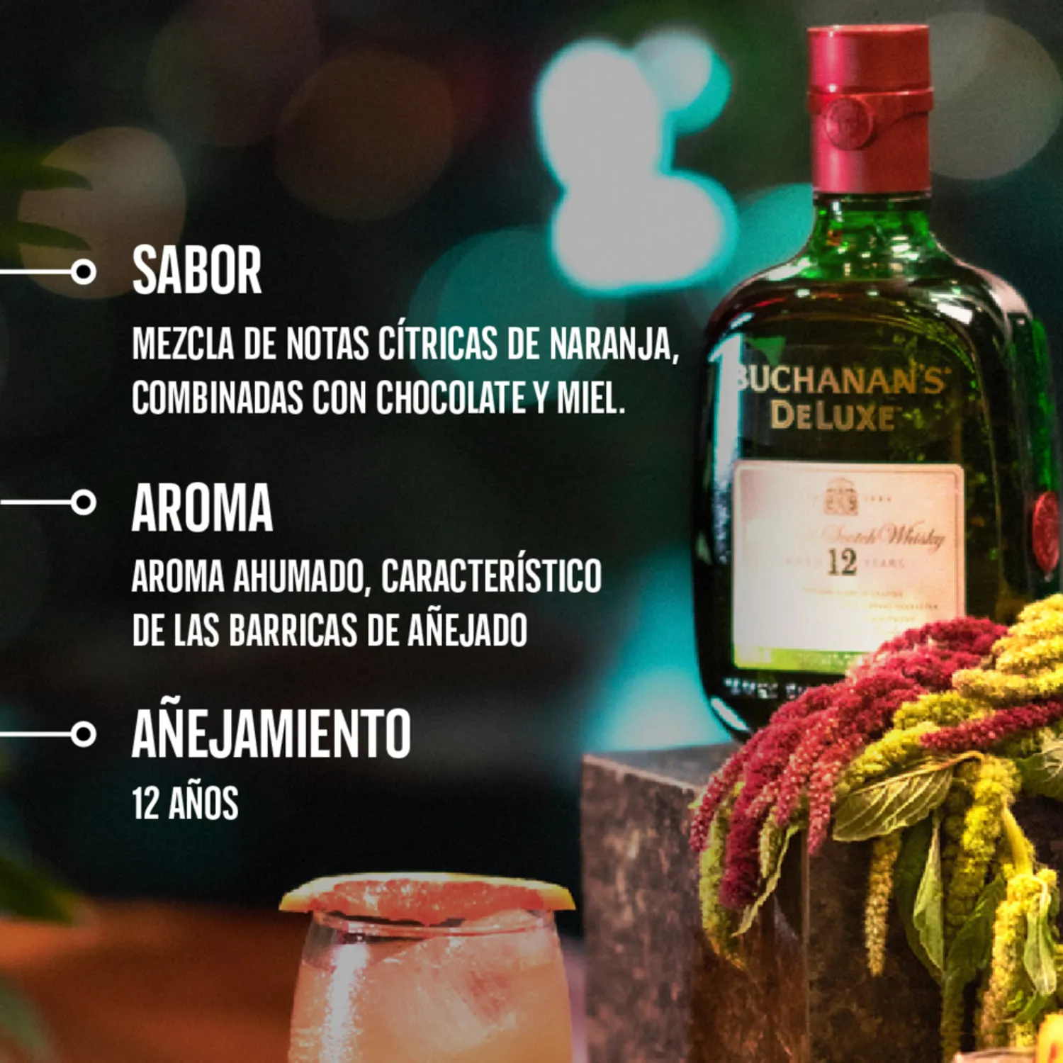 Whisky Escoces 12 Años Buchanan's Botella 750 Ml