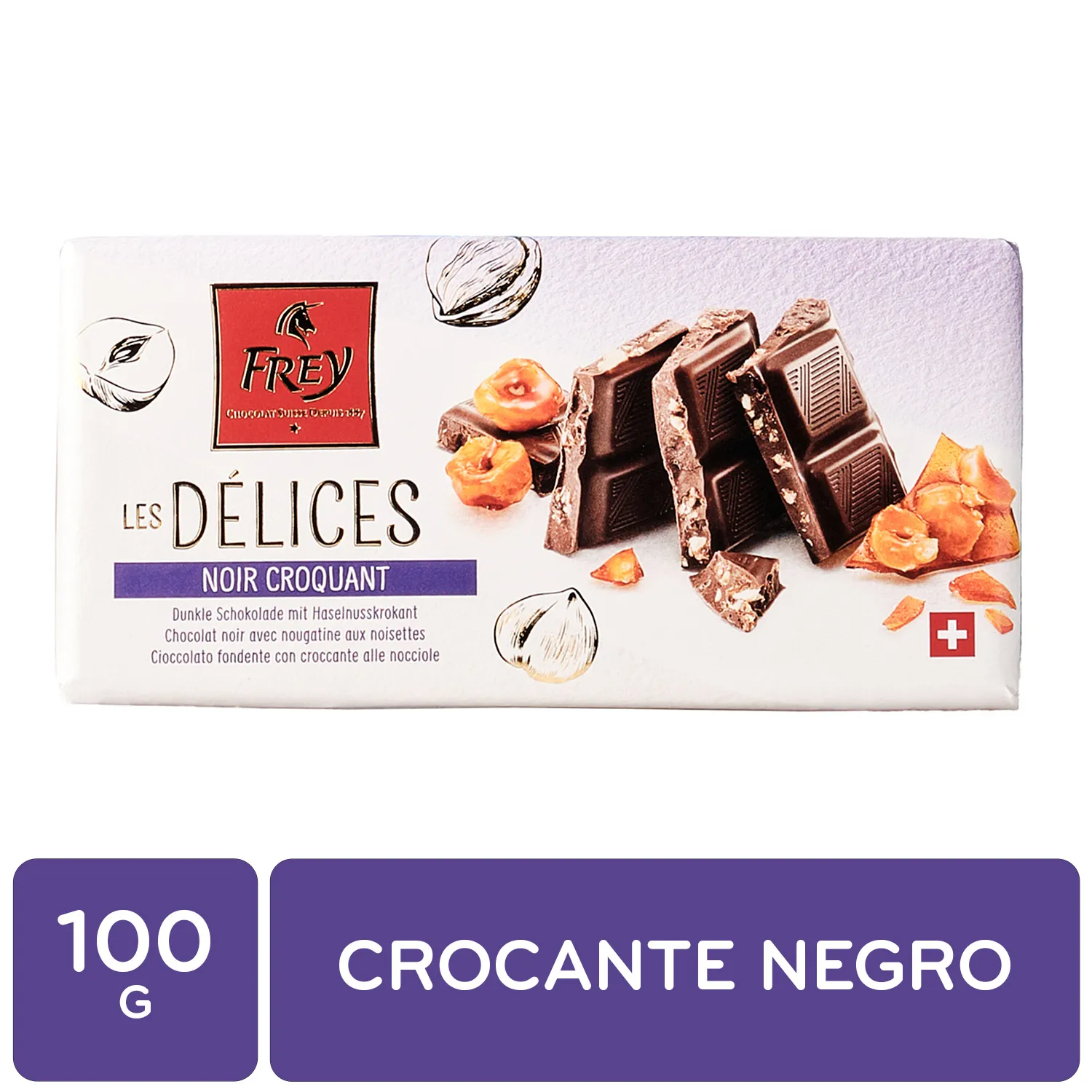 Chocolate Negro Crocante Frey Unidad 100 G