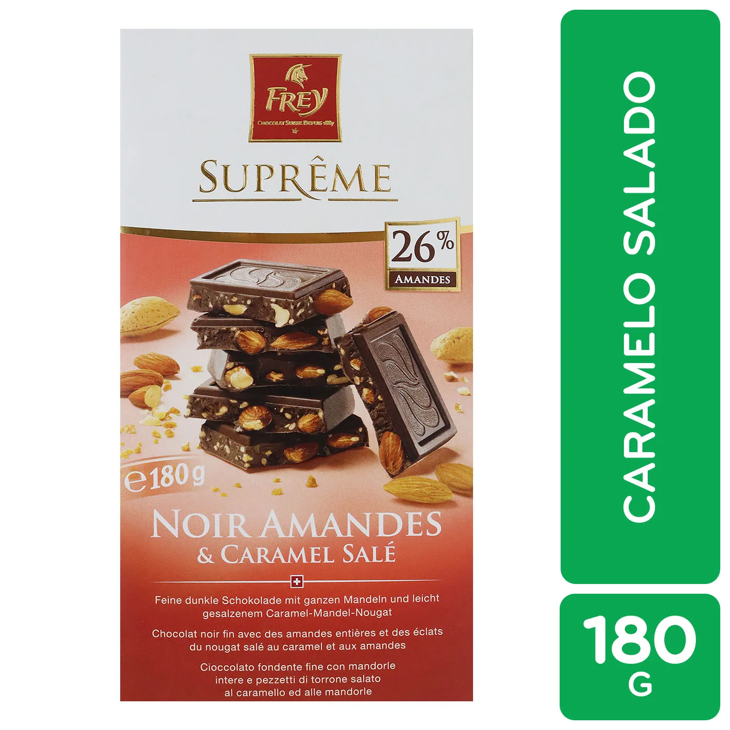 Chocolate Almendras Carameo Salado Frey Unidad 180 G