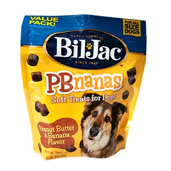 Bocadillo Suave Perro Banano Y Mantequilla De Maní Bil Jac