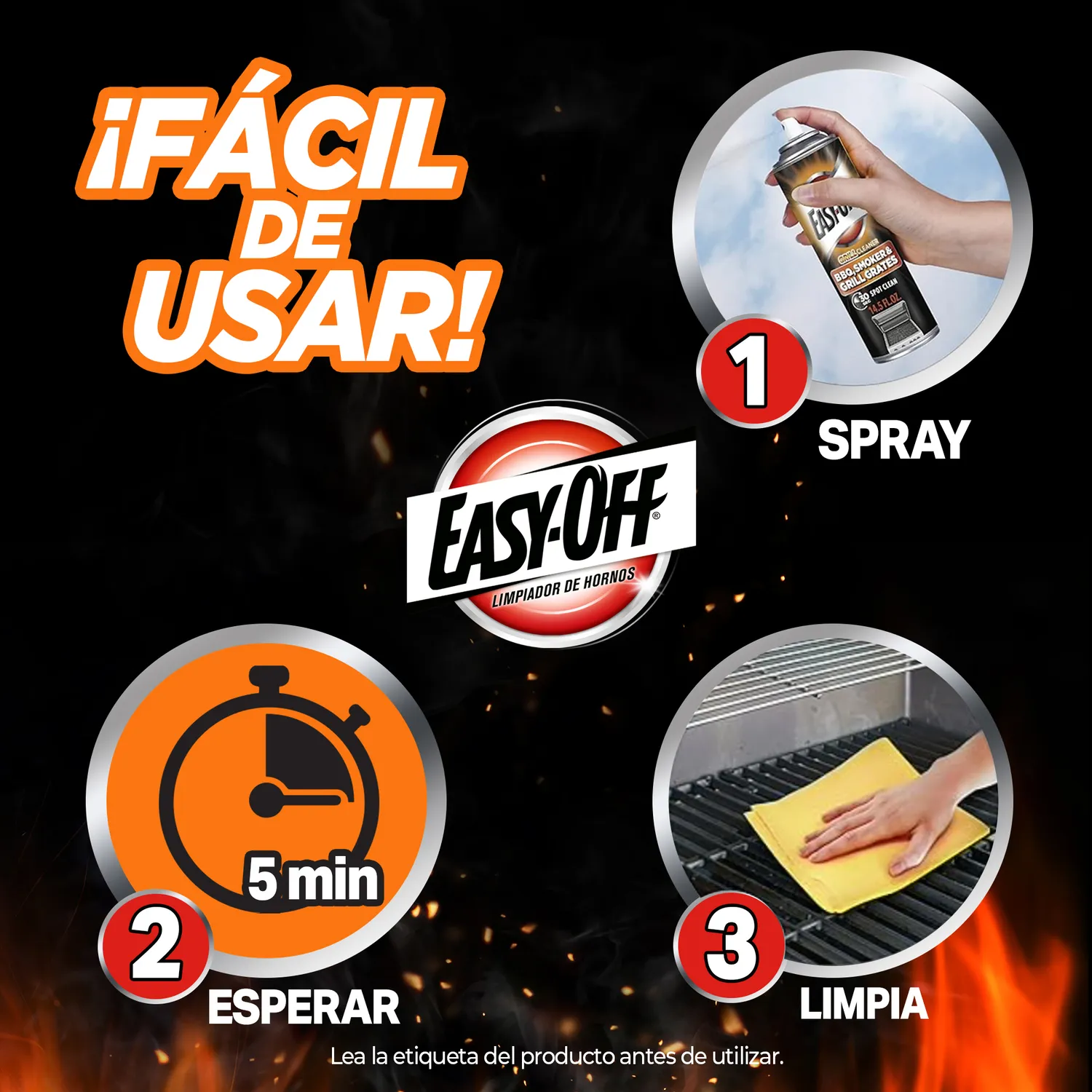 Limpiador Cocina Parrilla Y Ahumador Easy Off Envase 411 G