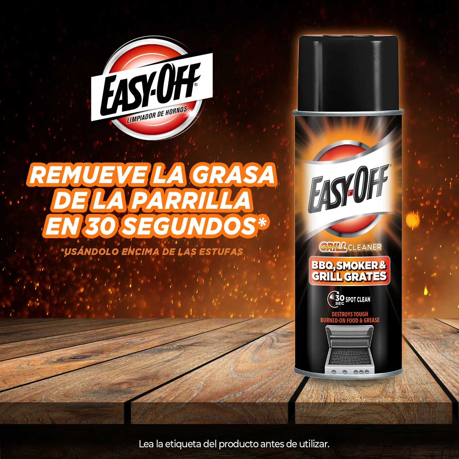 Limpiador Cocina Parrilla Y Ahumador Easy Off Envase 411 G