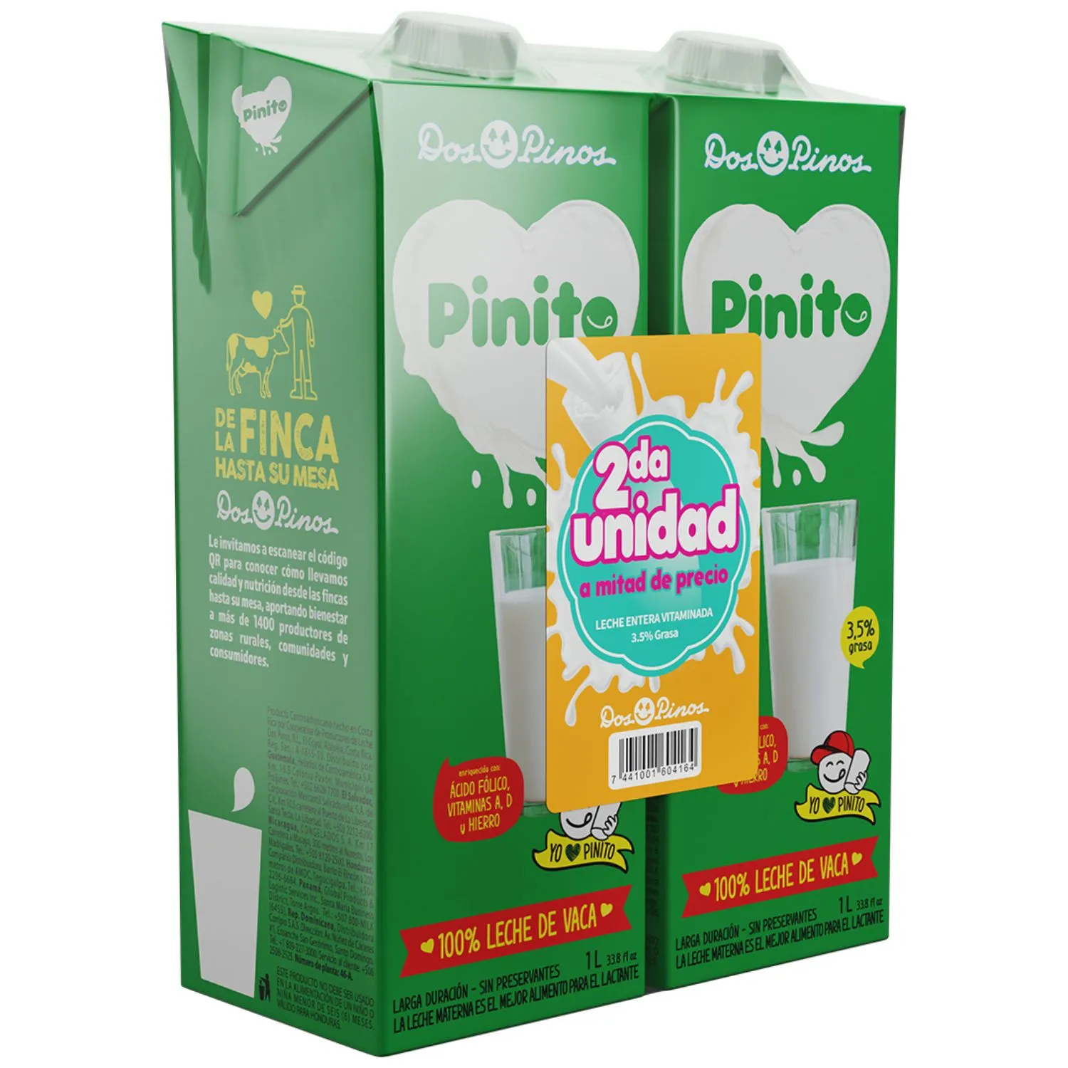 Pinito Raspa Leche Pinito 2u Dos Pinos Paquete 2000 Ml | Auto Mercado