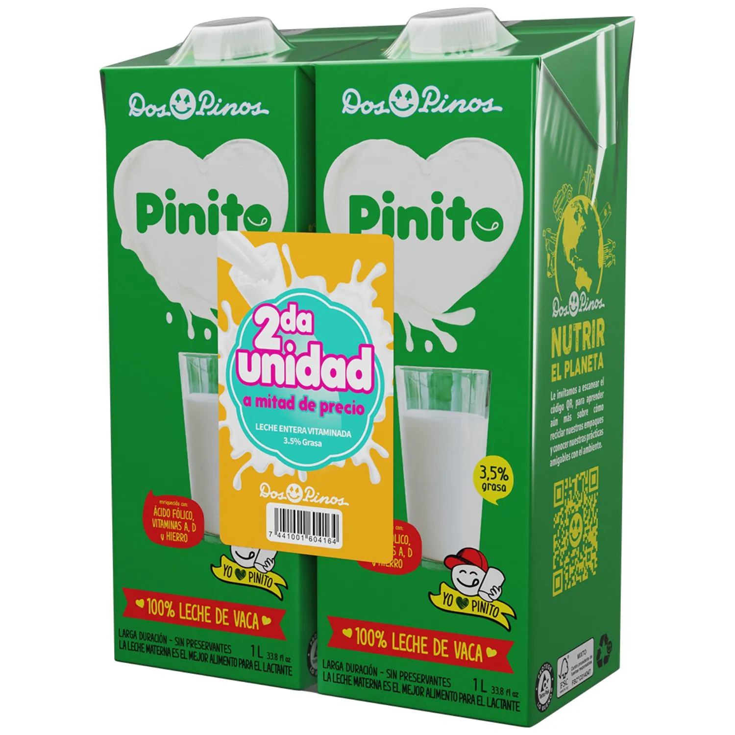 Leche Pinito 2u Dos Pinos Paquete 2000 Ml