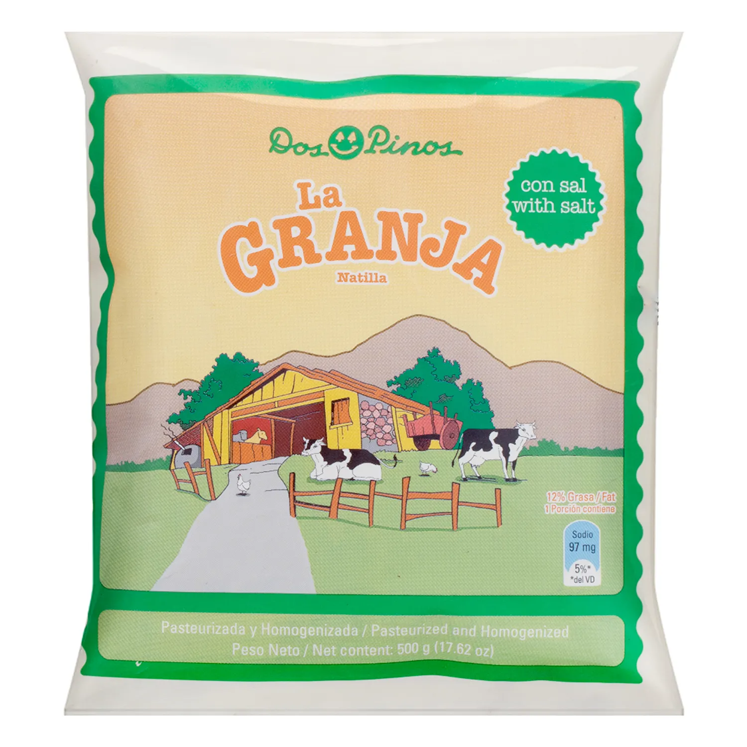 Natilla Con Sal Dos Pinos Paquete 500 G