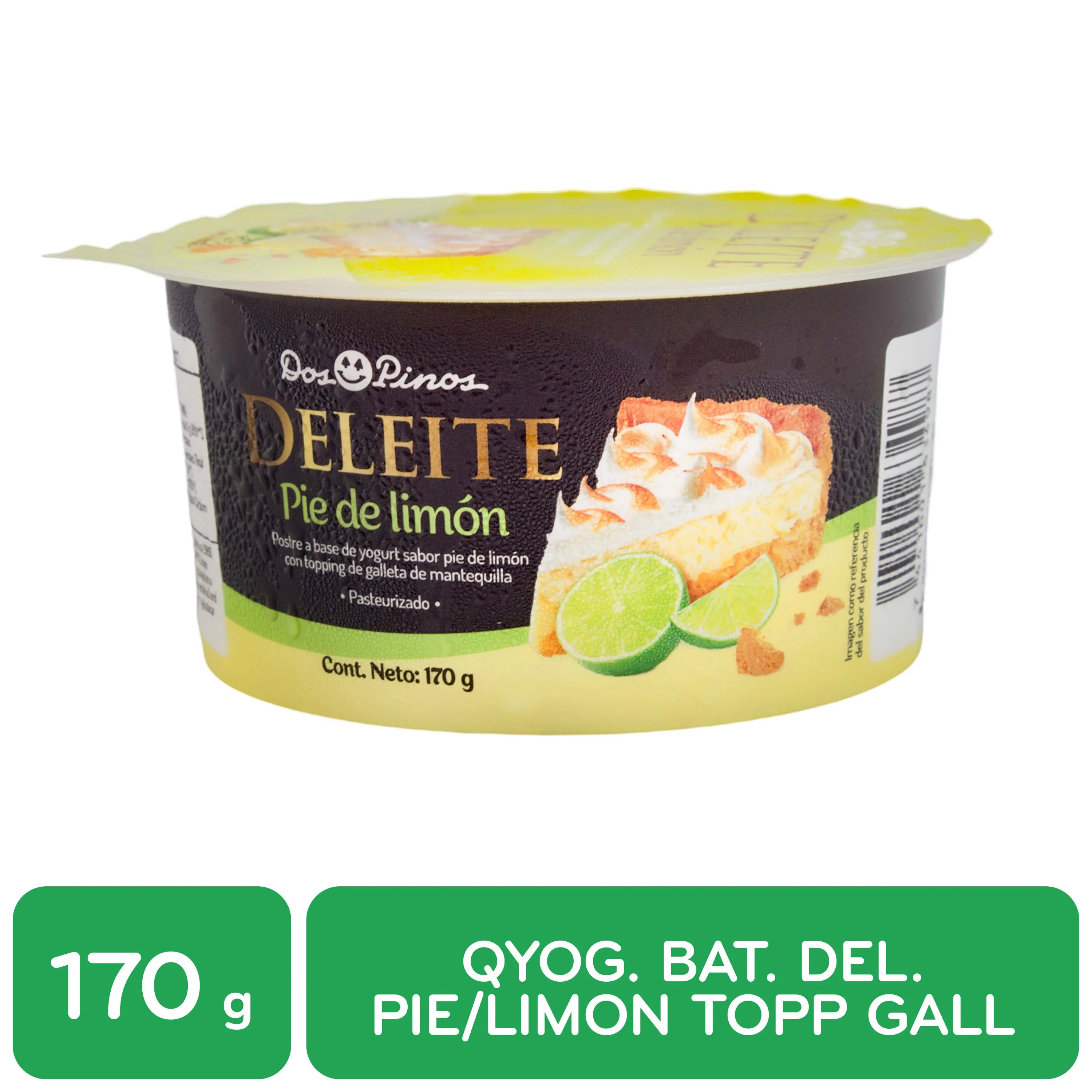 Yogurt Topping Deleite Pie Limon Galleta Dos Pinos Envase 170 G