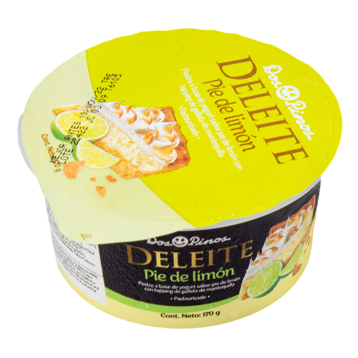 Yogurt Topping Deleite Pie Limon Galleta Dos Pinos Envase 170 G