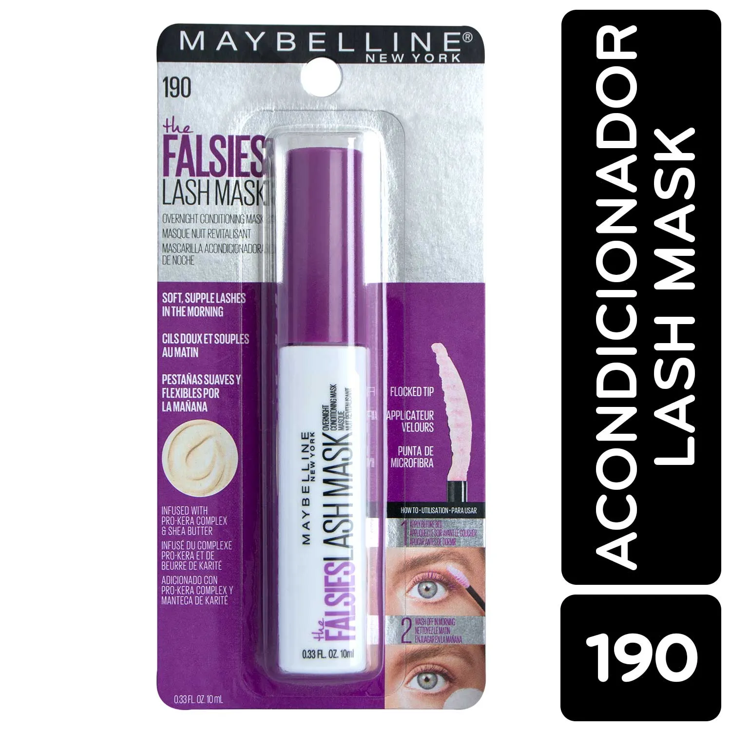 Mascara Pestañas Lash Lift Mask Blanco 190 Maybelline Unidad 9.6 Ml