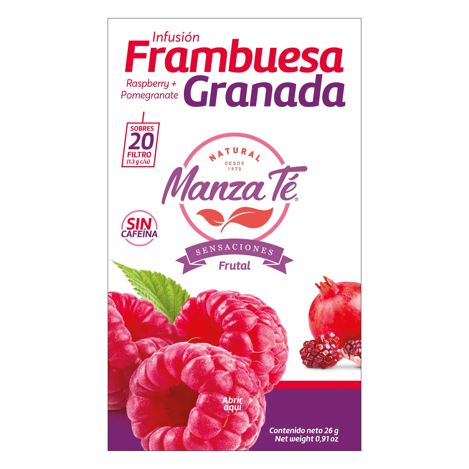 Te Frambuesa Granada Manza-te