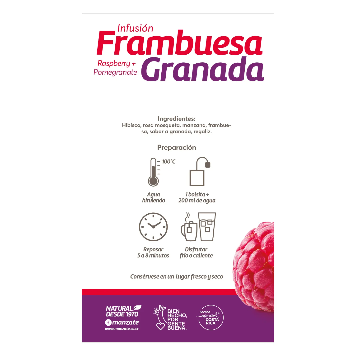 Te Frambuesa Granada Manza-te