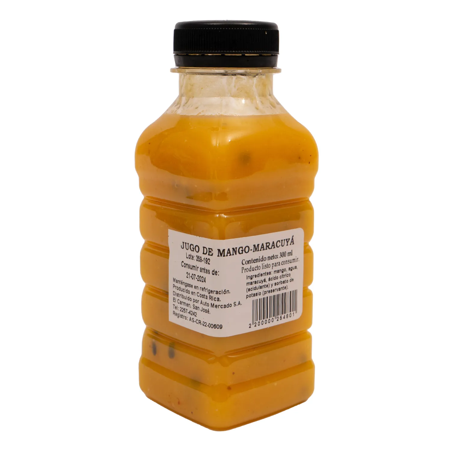 Jugo Fruta Mango Maracuya Auto Mercado Envase 300 Ml