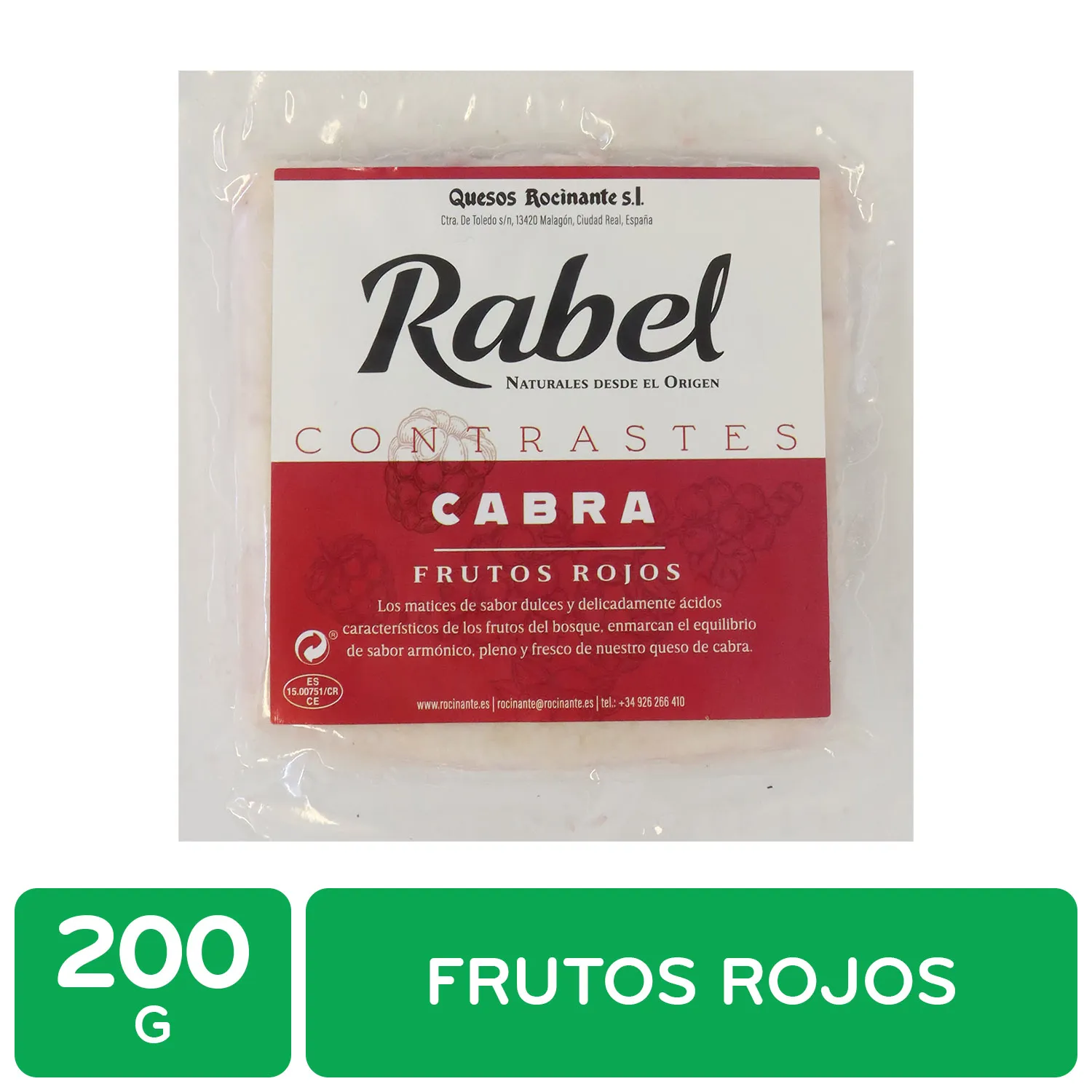 Queso Cabra Tierno Frutos Rojos Rabel Paquete 200 G