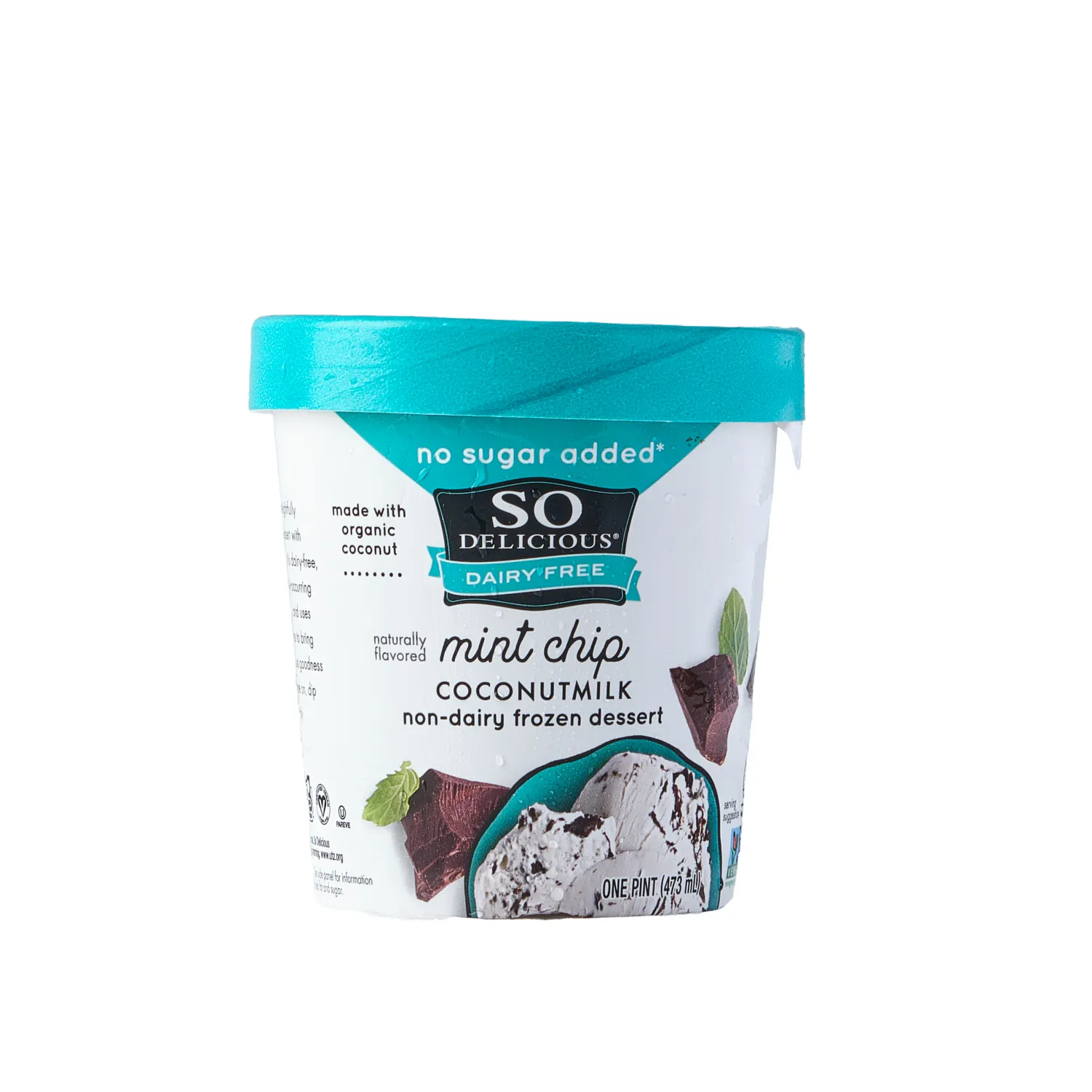 Helado Vegano Menta Chips Sin Azucar So Delicious Envase 473 Ml