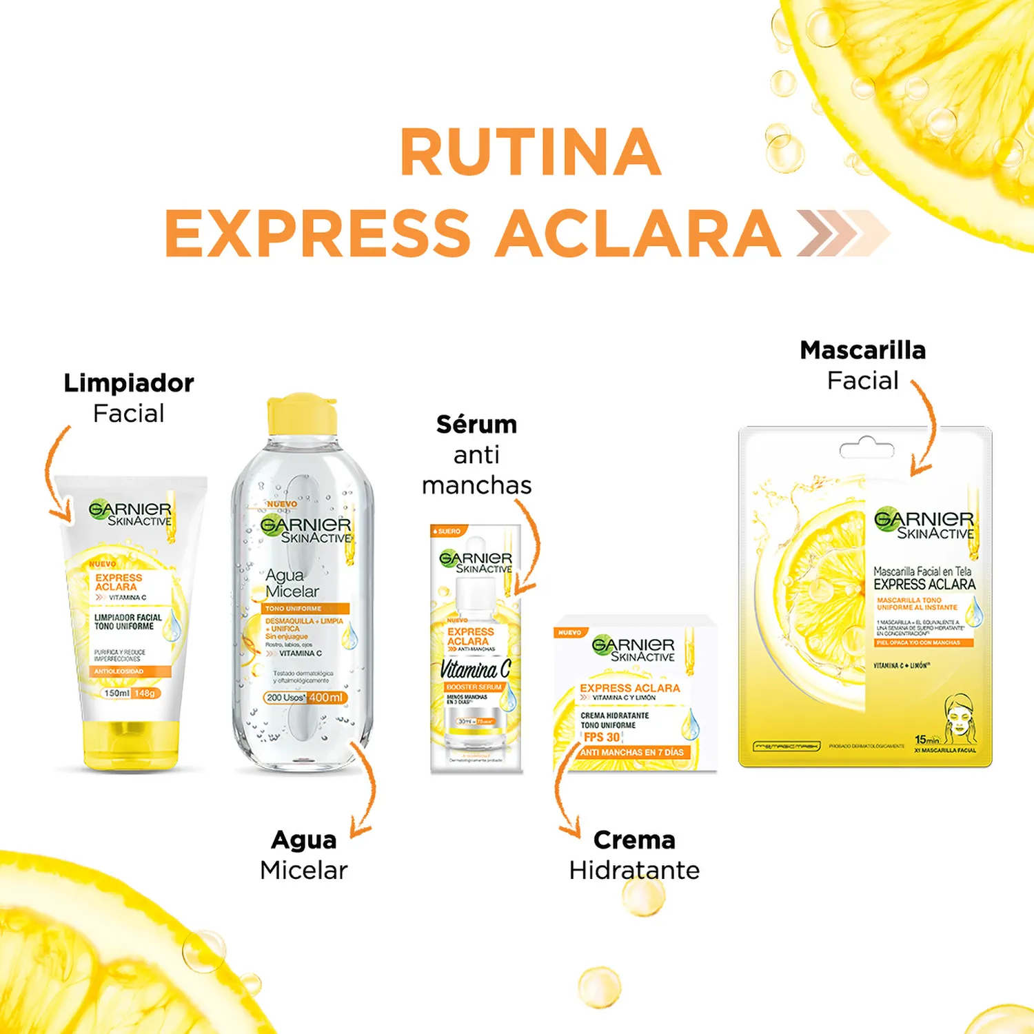 Suero Vitamina C Express Aclara Garnier Envase 30 Ml