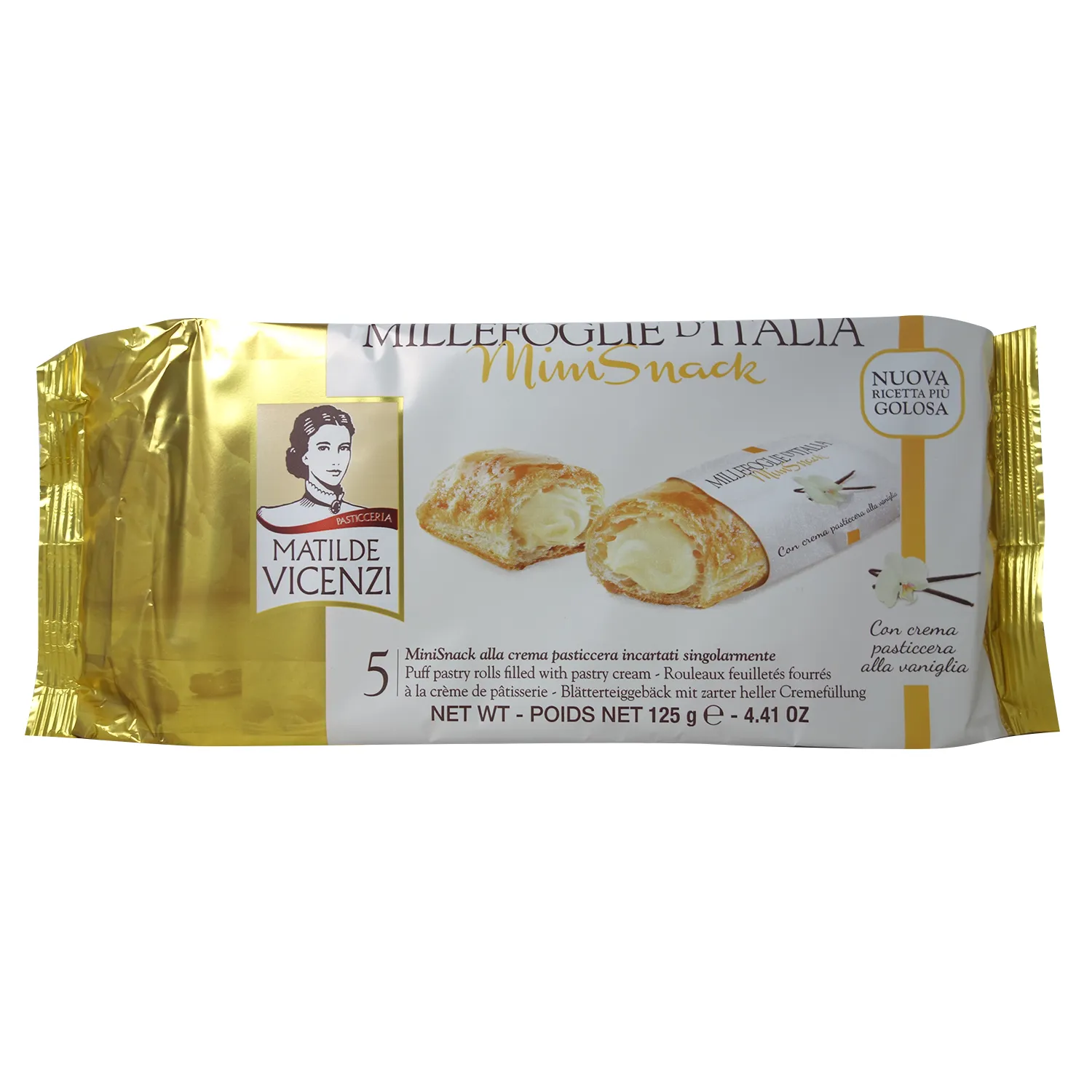 Bocadillos Relleno Crema Pastelera Unidad 125 G